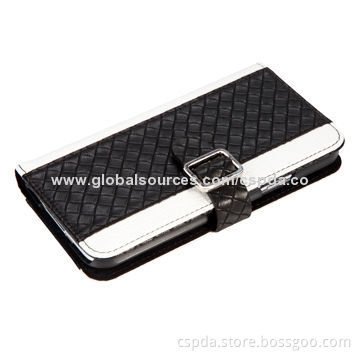 Premium PU Wallet Design Cellphone Case, Card Slots Function/Compatible to Samsung Galaxy S5